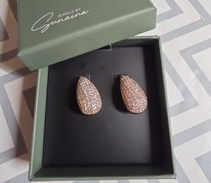 Gold and Silver Teardrop Earrings